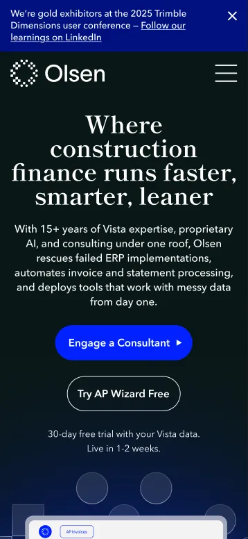 The approved mobile homepage