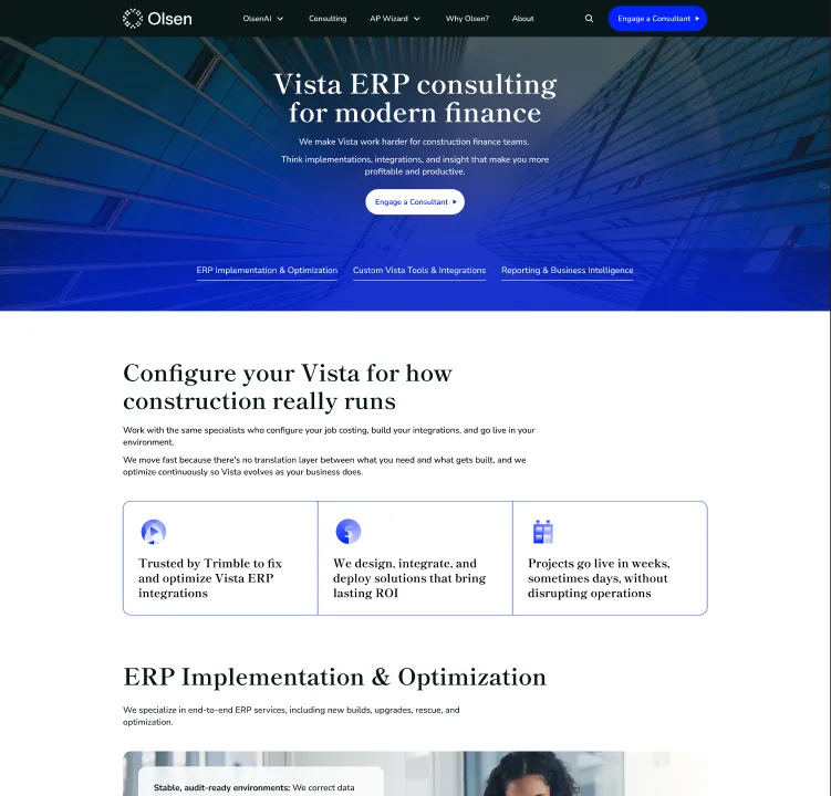 Consulting page